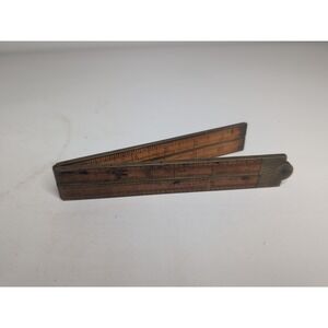 Stanley No 62 Brass Bound Boxwood Rule Ruler 24 Inch